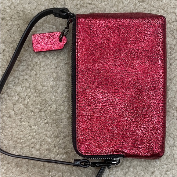 Coach Metallic Red Wristlet - Picture 7 of 10